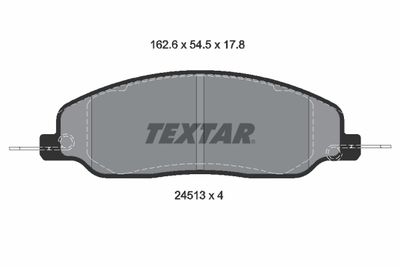 Brake Pad Set, disc brake TEXTAR 2451301
