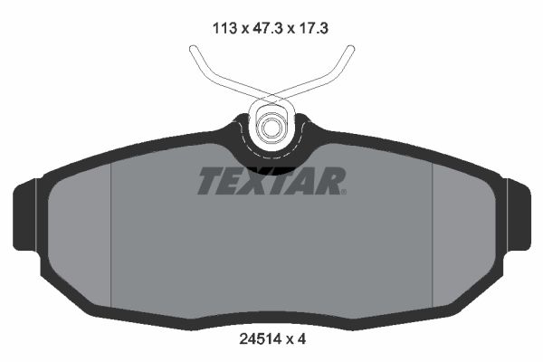 TEXTAR 2451401 Brake Pad Set, disc brake