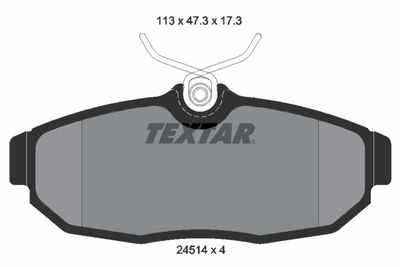 Brake Pad Set, disc brake TEXTAR 2451401