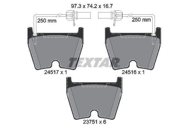 TEXTAR 2451701 Brake Pad Set, disc brake