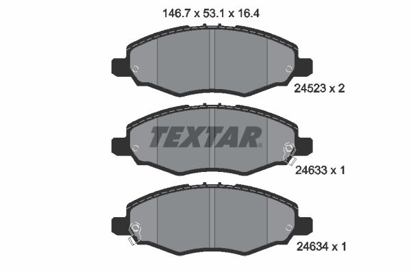 TEXTAR 2452301 Brake Pad Set, disc brake
