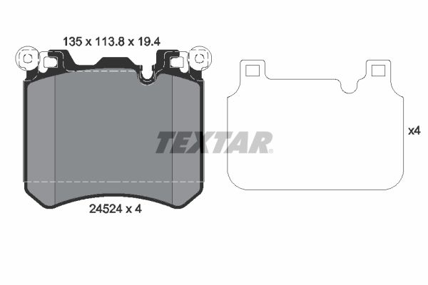TEXTAR 2452401 Brake Pad Set, disc brake