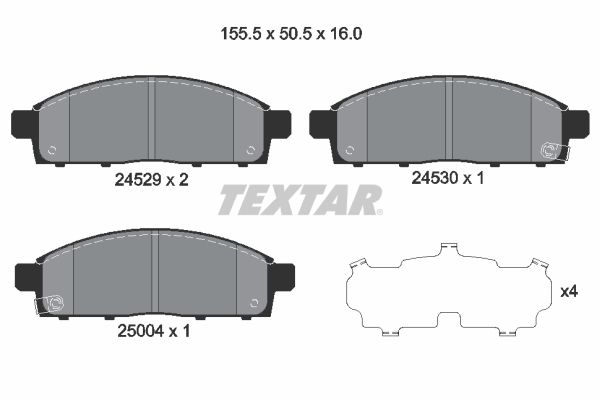 TEXTAR 2452901 Brake Pad Set, disc brake