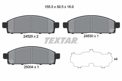 Brake Pad Set, disc brake TEXTAR 2452901