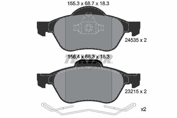 TEXTAR 2453501 Brake Pad Set, disc brake
