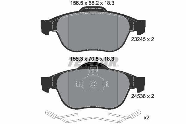 TEXTAR 2453601 Brake Pad Set, disc brake
