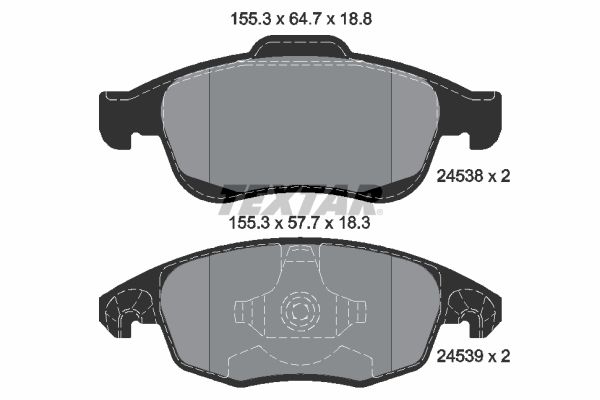 TEXTAR 2453801 Brake Pad Set, disc brake
