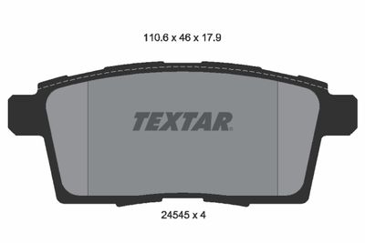 Brake Pad Set, disc brake TEXTAR 2454501