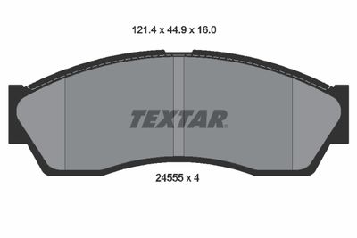 Brake Pad Set, disc brake TEXTAR 2455501