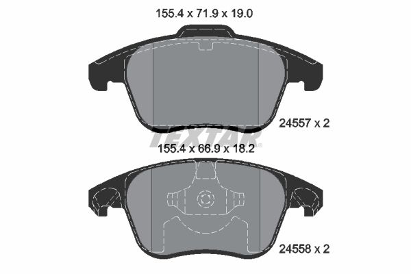 TEXTAR 2455701 Brake Pad Set, disc brake