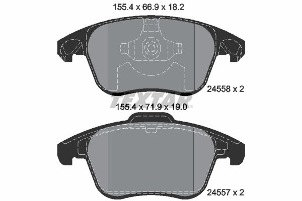 TEXTAR 2455801 Brake Pad Set, disc brake
