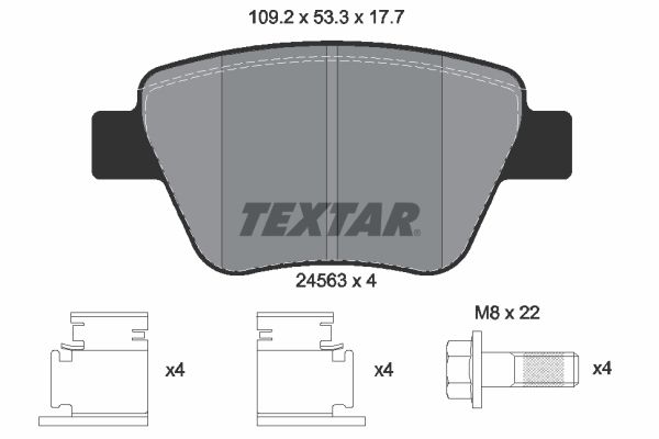 TEXTAR 2456301 Brake Pad Set, disc brake