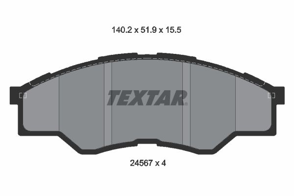 TEXTAR 2456701 Brake Pad Set, disc brake