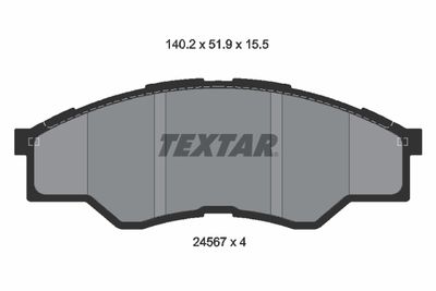 Brake Pad Set, disc brake TEXTAR 2456701
