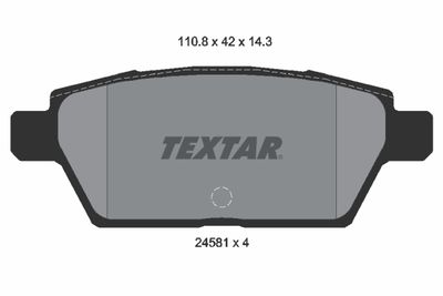 Brake Pad Set, disc brake TEXTAR 2458102
