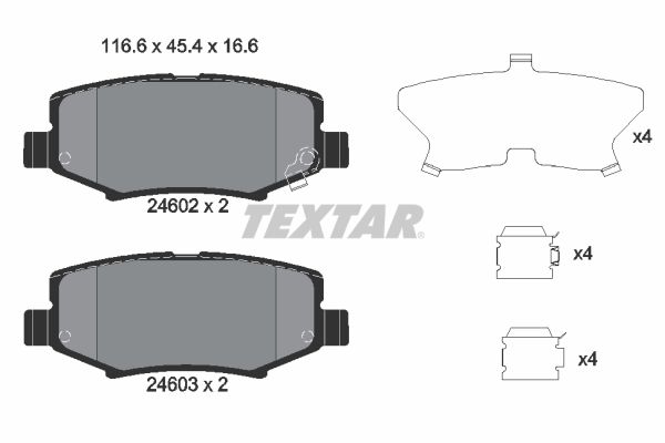 TEXTAR 2460201 Brake Pad Set, disc brake