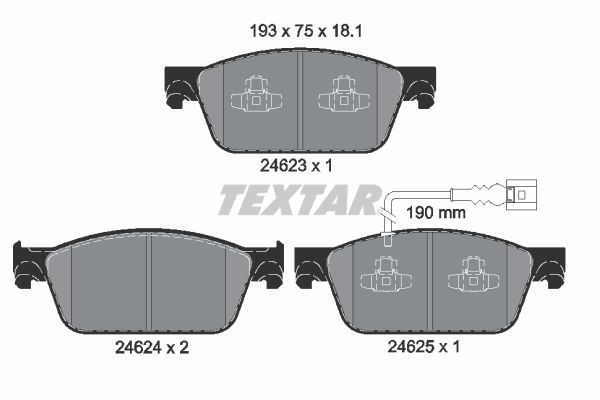 TEXTAR 2462301 Brake Pad Set, disc brake