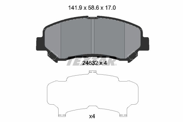 TEXTAR 2463201 Brake Pad Set, disc brake