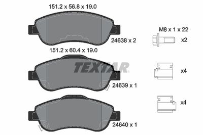 Brake Pad Set, disc brake TEXTAR 2463801