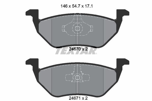 TEXTAR 2467001 Brake Pad Set, disc brake