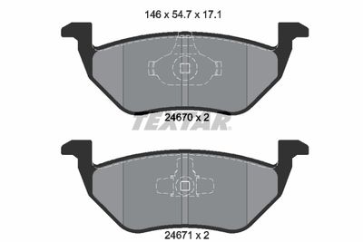 Brake Pad Set, disc brake TEXTAR 2467001