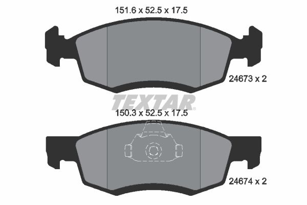 TEXTAR 2467301 Brake Pad Set, disc brake