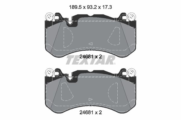 TEXTAR 2468105 Brake Pad Set, disc brake