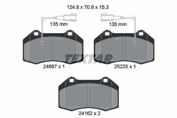 TEXTAR 2468701 Brake Pad Set, disc brake