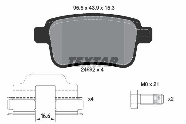 TEXTAR 2469201 Brake Pad Set, disc brake