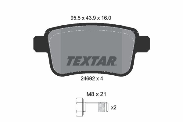 TEXTAR 2469204 Brake Pad Set, disc brake