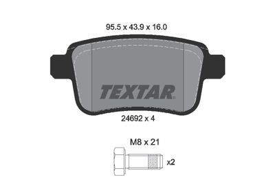 Brake Pad Set, disc brake TEXTAR 2469204