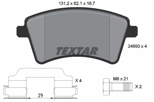 TEXTAR 2469301 Brake Pad Set, disc brake