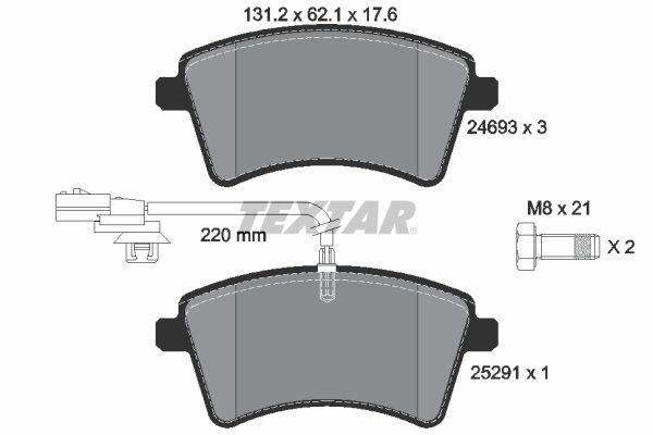 TEXTAR 2469306 Brake Pad Set, disc brake