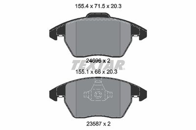 Brake Pad Set, disc brake TEXTAR 2469601