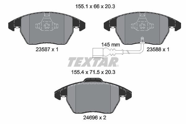 TEXTAR 2469602 Brake Pad Set, disc brake