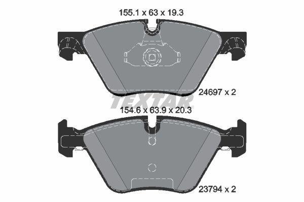TEXTAR 2469781 Brake Pad Set, disc brake
