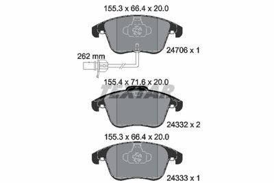 Brake Pad Set, disc brake TEXTAR 2470601