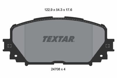 Brake Pad Set, disc brake TEXTAR 2470801