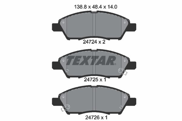 TEXTAR 2472401 Brake Pad Set, disc brake