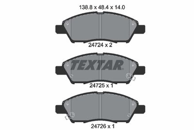 Brake Pad Set, disc brake TEXTAR 2472401