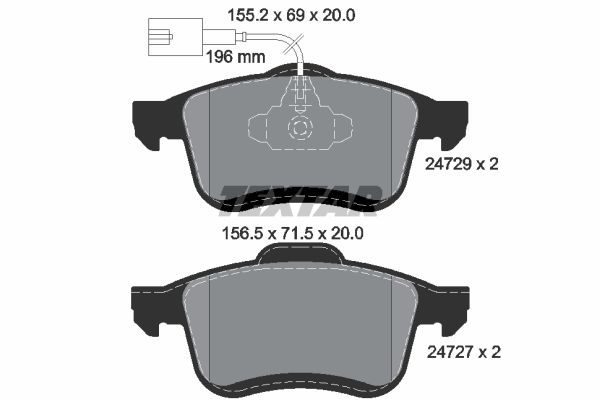 TEXTAR 2472901 Brake Pad Set, disc brake