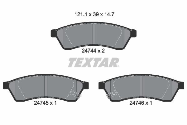TEXTAR 2474401 Brake Pad Set, disc brake