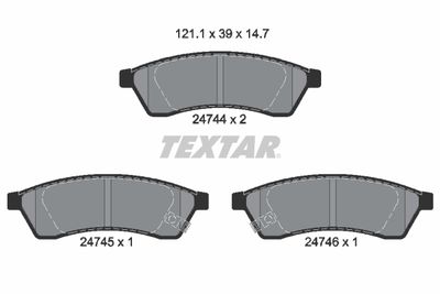 Brake Pad Set, disc brake TEXTAR 2474401