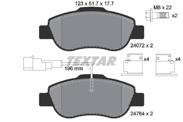 TEXTAR 2476401 Brake Pad Set, disc brake