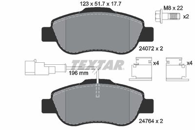 Brake Pad Set, disc brake TEXTAR 2476401