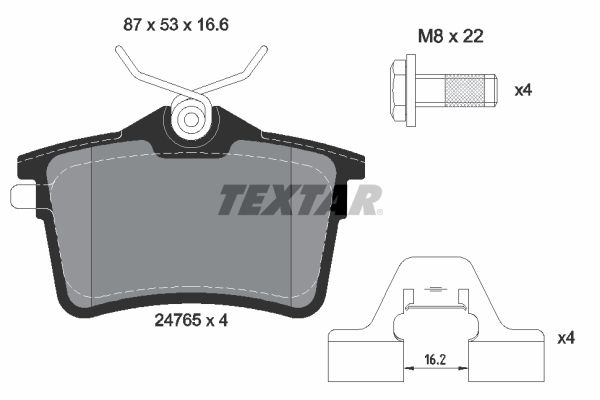 TEXTAR 2476501 Brake Pad Set, disc brake