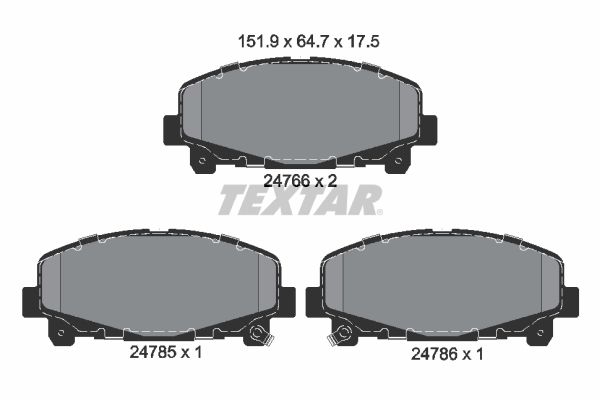 TEXTAR 2476601 Brake Pad Set, disc brake