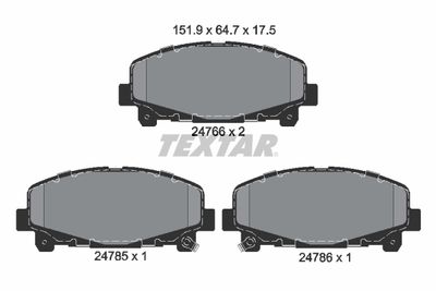 Brake Pad Set, disc brake TEXTAR 2476601