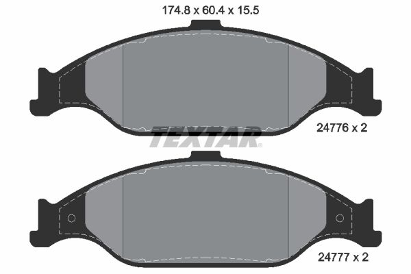 TEXTAR 2477601 Brake Pad Set, disc brake