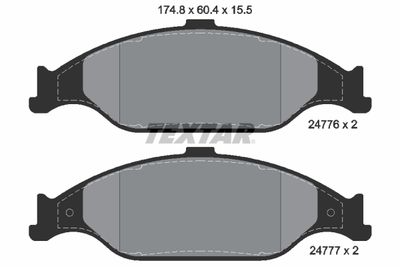 Brake Pad Set, disc brake TEXTAR 2477601